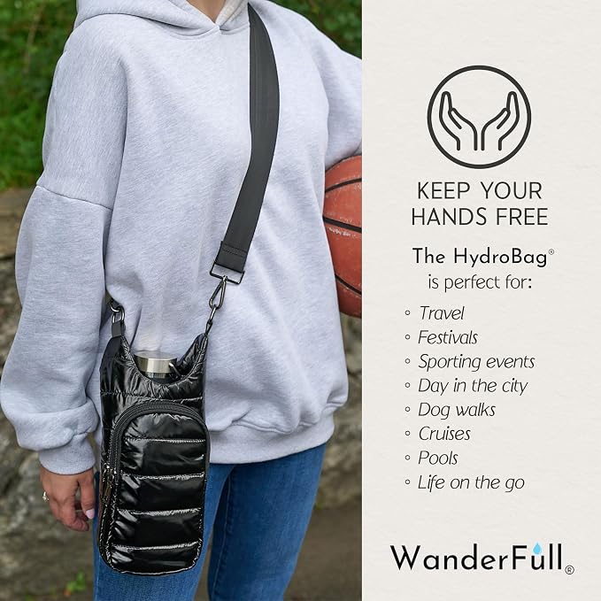 WanderFull Original HydroBag Crossbody Water Bottle Holder with Phone Pocket, Fits Water Bottles up to 32 oz - Image 7