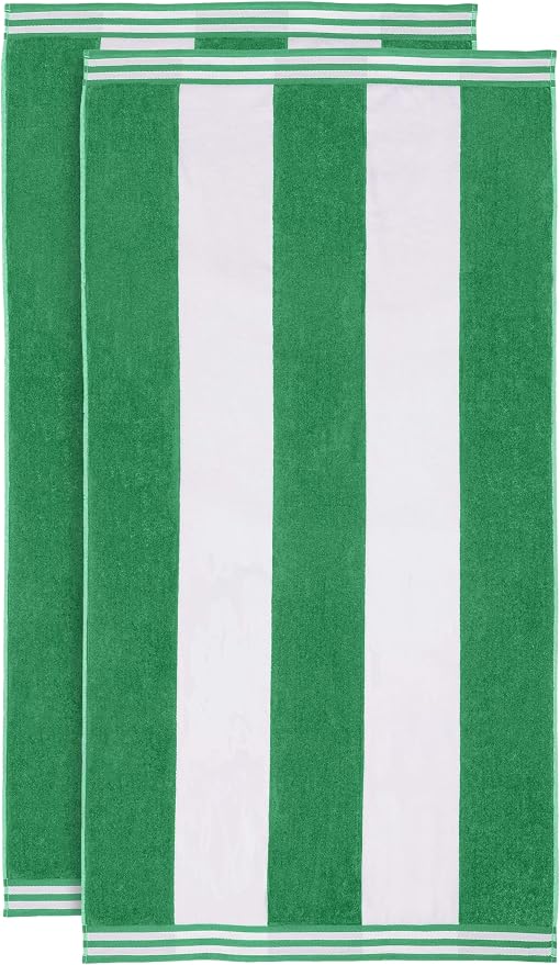 Superior Oversized Beach Towel, Dark Green (Set of 2) - Image 2