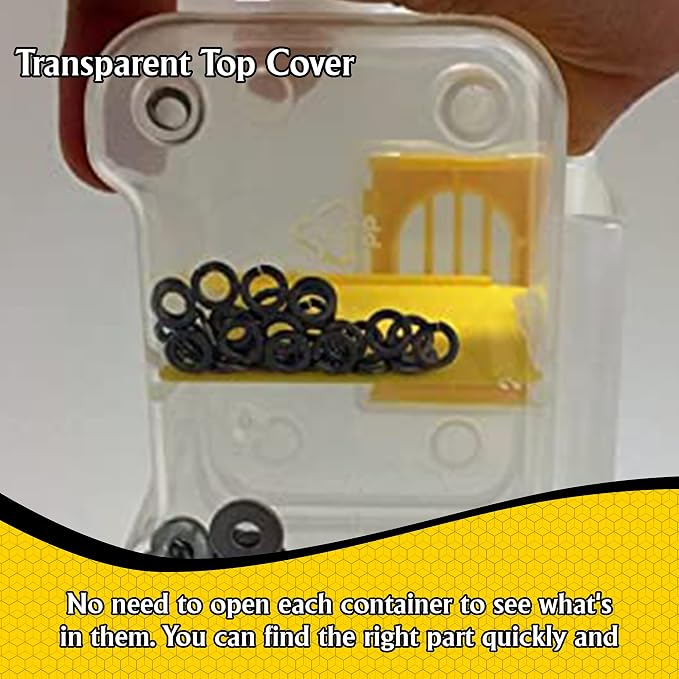 Hardware Tackle Box storage with Patented Removable Compartment Organizer and Reversible Carrying Case for Screws, Nuts and Bolts, WVE9420 - Image 4