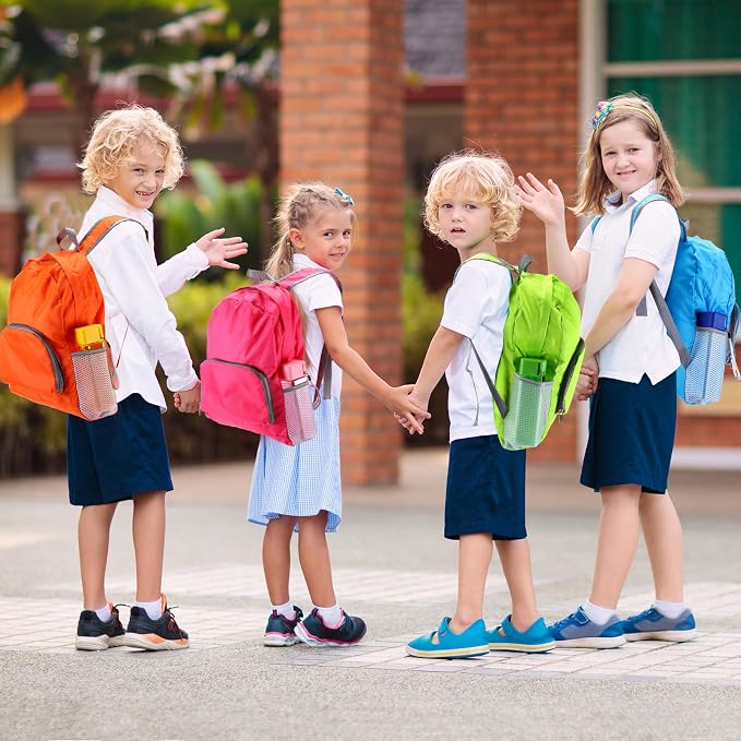 60 Pcs School Supplies Bulk Backpacks Water Bottle Pencil Pouch for Kids Backpack Donate Set for School Students(Square Bottle,Green&blue&orange&fuchsia) - Image 5