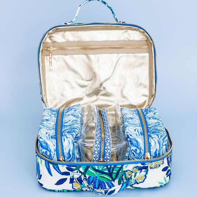Lilly Pulitzer 4 Piece Travel Toiletry Bag Set, The Hottest Spot | Cute, Pouches and Case for Luggage, Zipper Pouches Set for Cosmetics, Small Pouch Bag for Supplies, Makeup or Toiletries - Image 9