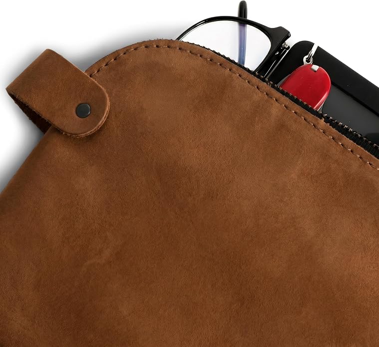 Hide & Drink, Large Rustic All Purpose Utility Bag for Cords & Chargers, Travel Bag, Multi-Purpose Bag, Full Grain Leather - Image 3