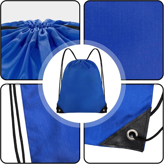 Grneric Drawstring Backpack Bulk 42 Pcs String Backpack Drawstring Bags Cinch Bag Sackpack for Men Women Gym (Navy Blue) - Image 3