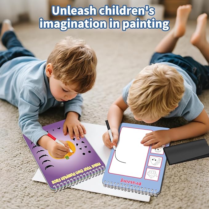 2 Pack Reusable Activity Game for Kids Ages 4-8, 8-12,Travel Games Include 56 Different Game,1-2 Players,Toy & Learning Tool for Road Trip Airplane Activity