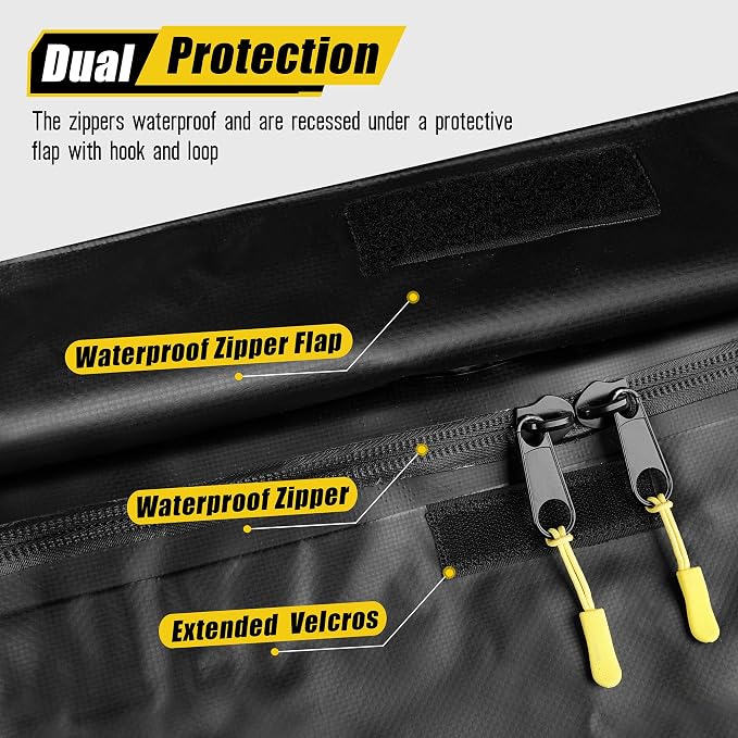 ARKSEN Roof Top Luggage Storage Bag for 84" x 39" Roof Baskets Waterproof 29 Cubic Feet (83.07"L x 33.07"W x 18.11"H) with 12 Straps Anti-Slip Mat 8 Door Hooks for All Vehicles with or without Rack - Image 4
