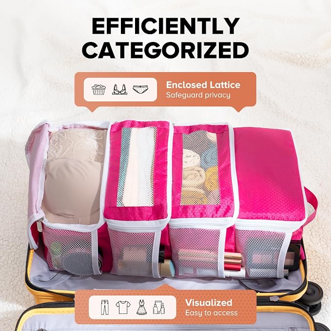 Suitcase Organizer, Travel Luggage Organizer Hanging Shelves Packing Cube Closet/Collapsible Portable Travel Organizer for Carry-on - Image 3