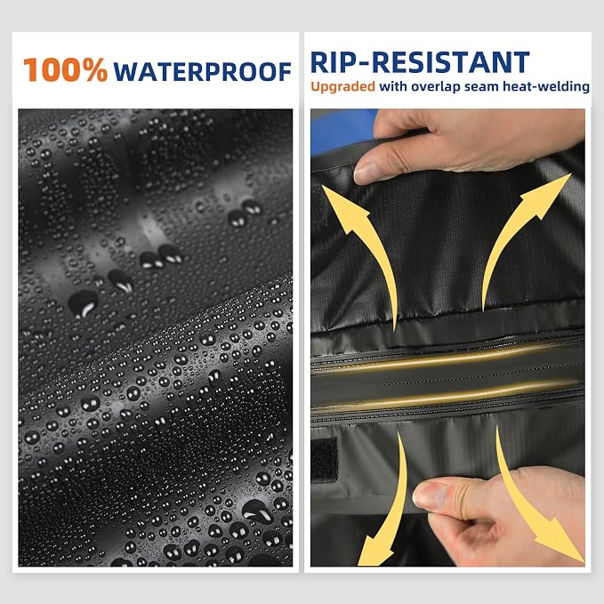Asinking Car Rooftop Cargo Carrier Bag 20 Cubic Feet, 100% Waterproof Roof Bag Top Luggage Carrier for Any Vehicles with/without Rack Cross Bar, Includes Anti-Slip Mat +4 Door Hooks +Storage Bag +Lock - Image 2