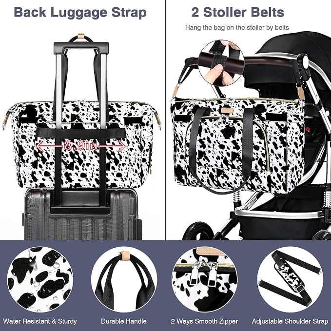 ITIEZY Diaper Bag Tote for Baby - Large Mommy Bag with Portable Changing Pad Pacifier Case, Hospital Bags Travel Baby Bag - Image 6