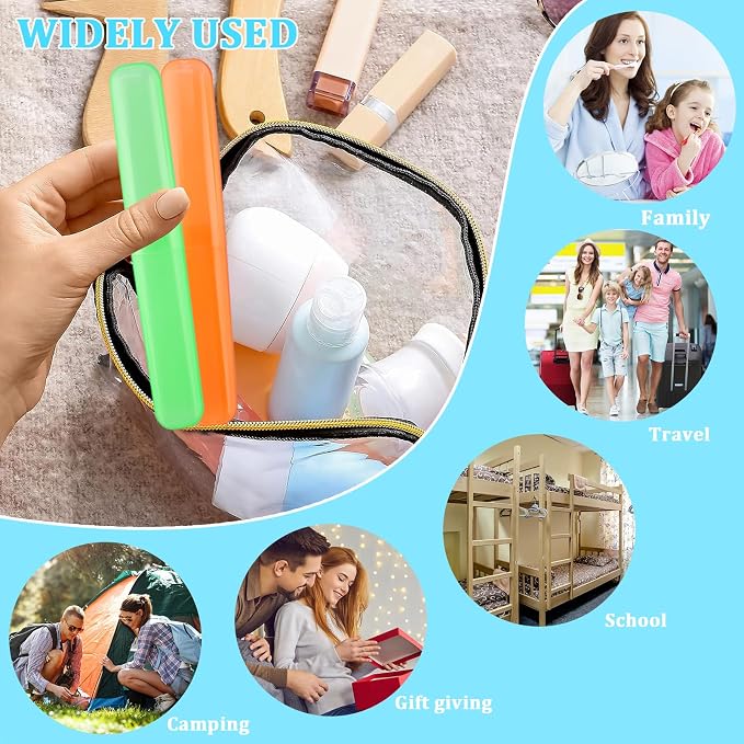 SIKEMAY 150PCS Travel Toothbrush Holder Bulk, Back to School, Classroom Pencil Case for Kids, Toothbrush Case Cover for Travel, Bathroom, Indoor, Outdoor, Trip, Camping, School - Image 6