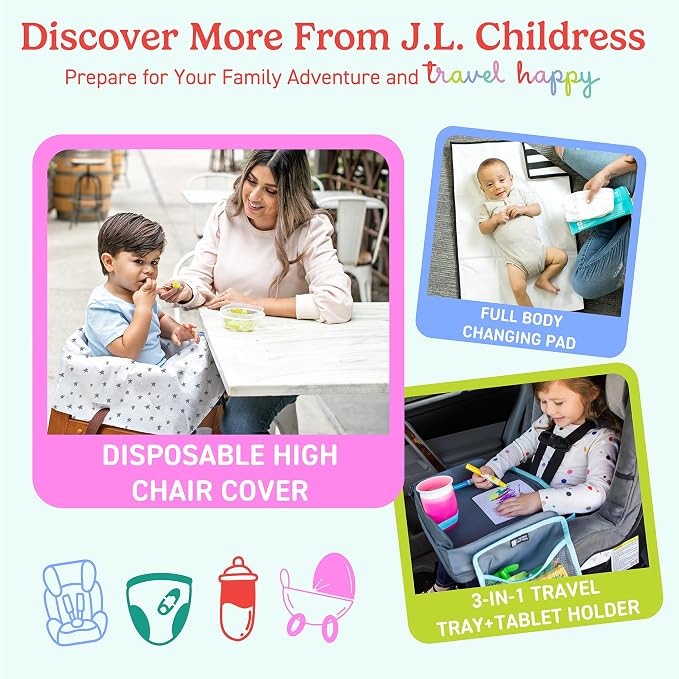 J.L. Childress Padded Backpack Car Seat Bag - Car Seat Travel Bag for Airplane, Cover Fits Most Baby & Infant Carriers & Boosters, Airport Accessories for Gate Check or Baggage Check - Ultimate, Black - Image 10