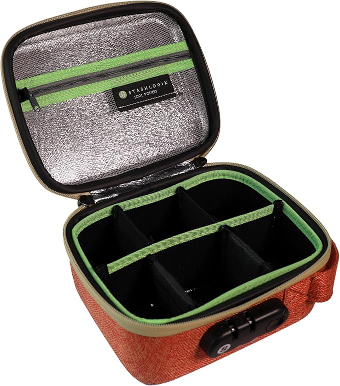 STASHLOGIX SMELL CONTROL BAG with Combination Lock Smell Free Storage Bag: The Silverton by STASHLOGIX