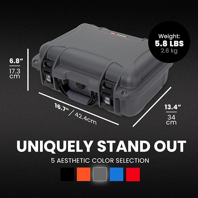 NANUK 920 Hard Case – Waterproof Travel Hard Case with Customizable Cubed Foam, 16.7” x 13.4” x 6.8”, Dustproof & Impact-Resistant, Airline Carry-On Approved – Graphite - Image 5