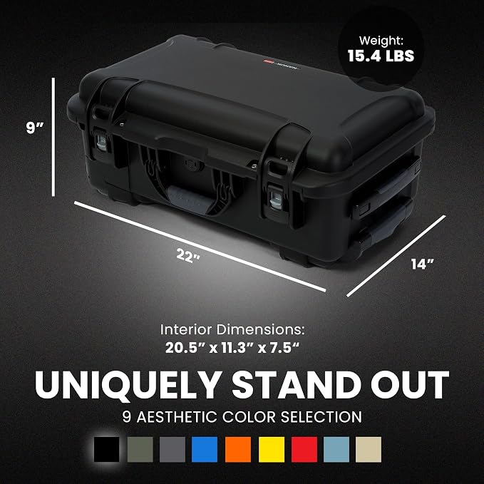NANUK 935 Pro Photo Kit – Waterproof Travel Camera Hard Case with Padded Dividers and Wheels, 22” x 14” x 9” - Dustproof and Impact Resistant, Airline Carry-On Approved – Black | Includes Padded Divider and Lid Organizer, Nk-7 Resin Shell, Polyurethane... - Image 6