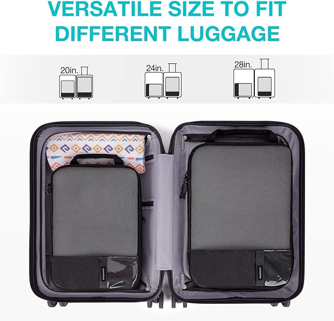 BAGSMART 6 Set /4 Set/2 Set Compression Packing Cubes for Travel, Lightweight Luggage Organizer Bags, Durable Space Saver Bags Travel Essentials - Image 3