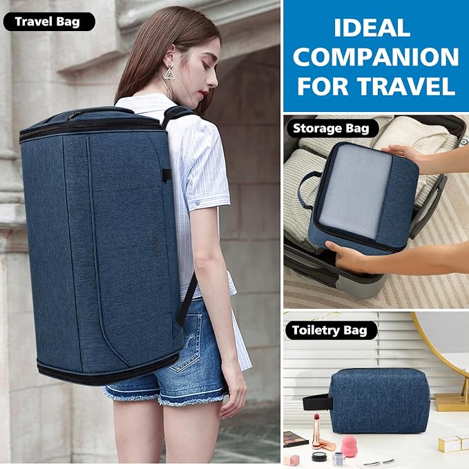 Convertible Garment Bags for Travel - Carry on Garment Duffle Bag with Backpack Straps for Men Women, 4 in 1 Large Travel Duffel Bags with Shoes Compartment Hanging Suit Dress Weekender Bag 3pcs Set - Image 6