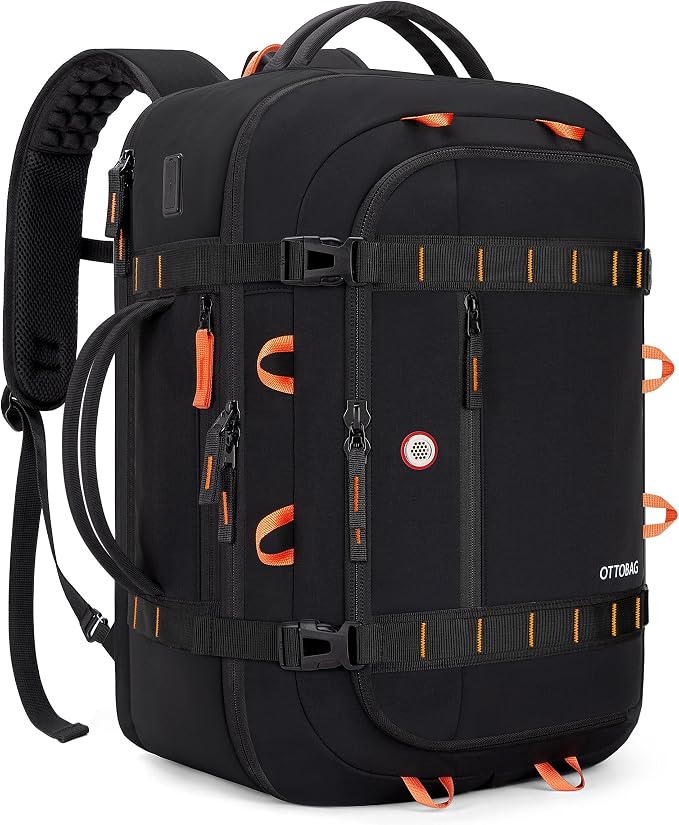 40L Travel Backpack 17.3" Laptop Carry On Duffel Flight Approved | TSA Approved, Wet & Dry Compartment, Water Resistant, Anti-Theft Pocket, Luggage Strap, USB Charging Port by OTTOBAG