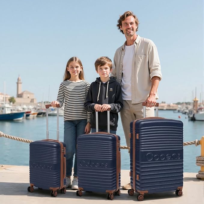 5 Piece Luggage Sets with Spinner Wheels and Tsa Lock, Hardshell ABS Suitcase Set, Lightweight Hardside Waterproof Travel Suitcases for Men Women, 20", 24", 28" DarkBlue - Image 8