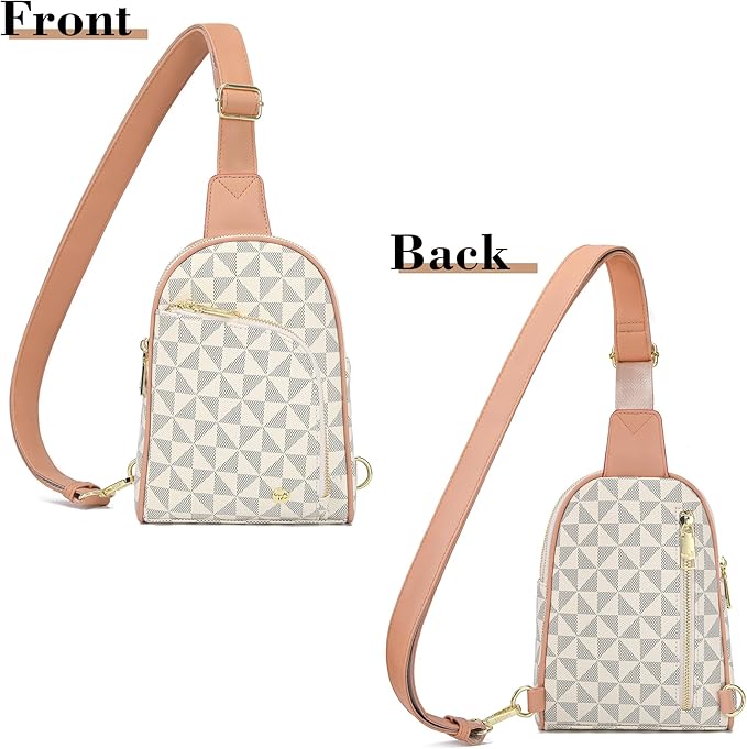 INICAT RFID Blocking Sling Bag,Anti Theft Crossbody Bags for Women,Travel Gifts Fanny Pack Cross Body Purses Woman Leather