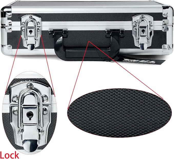 HUL 18in Two-Tone Aluminum Case with Customizable Pluck Foam Interior for Test Instruments Cameras Tools Parts and Accessories - Image 3