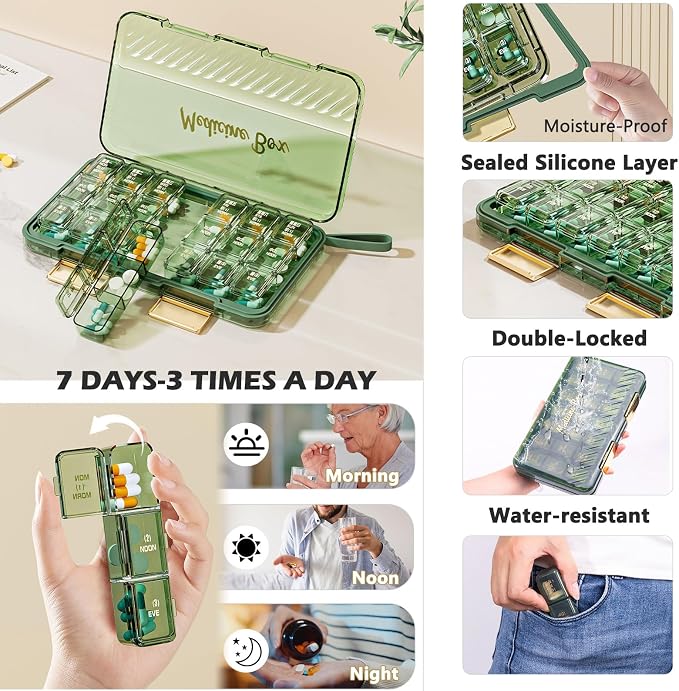BAGSFY Travel Medicine Bag Organizer with 7-Day Pill Organizer, AM & PM Pill Box, Medication Storage, First Aid Kit Case - Image 5