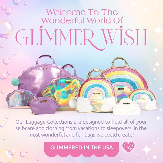 Glimmer Wish Mermaid Lavender Pearl Pouch, Trendy Mini Pouch, Clutch, or Coin Purse for your Tiny Treasures, Gifts for Teens and Girls, 8.3 x 3 x 4.7 in - Image 7