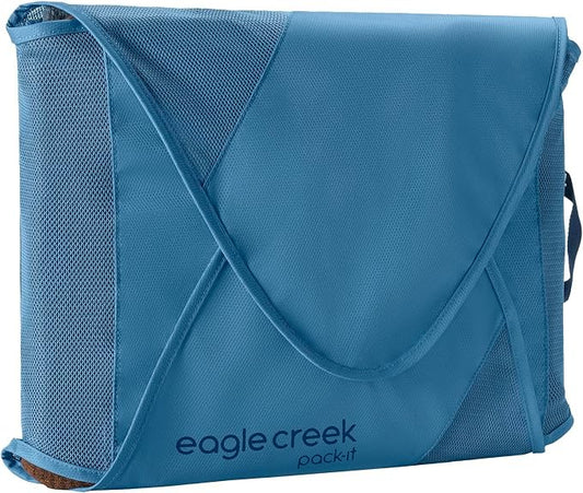 Eagle Creek Pack-It Reveal Garment Folder - Travel Garment Bag with Compression Wings to Maximize Luggage Space - Convenient Top Handle - Quick Drying Material XL Blue Dawn by EagleCreek