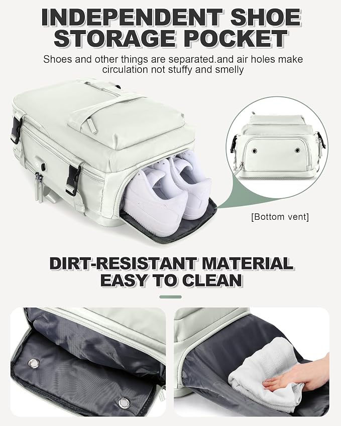 VGCUB Vacuum Backpack Travel with Pump, Vacuum Seal Compression Bags Laptop Backpack Personal Item - Image 6