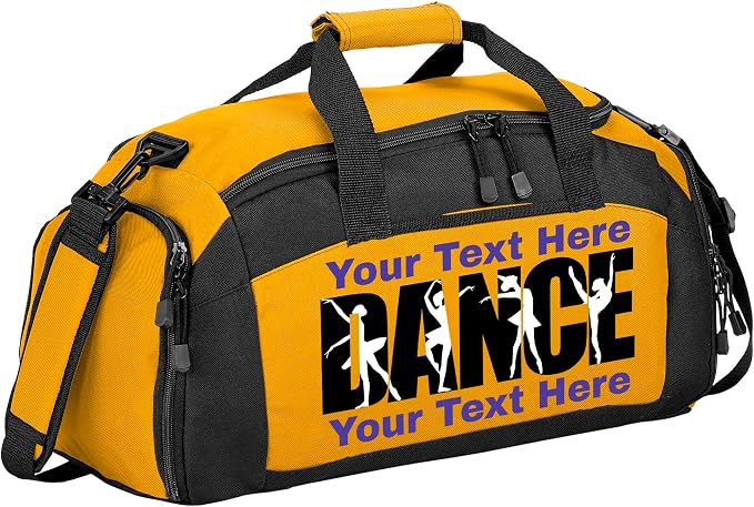 Personalized Dance Duffle Bag with Name – Custom Dancer Gym Bag for Girls, Competition Team Travel Bag, Ballet Recital Cheer & Studio Gear Bag by all+about+me+company