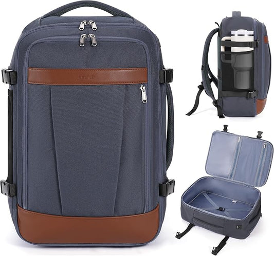 ECOHUB 19" Travel Backpack for Men Women 30L Large Carry-On Backpack with 17.3 In Laptop Compartment,Grey by ECOHUB