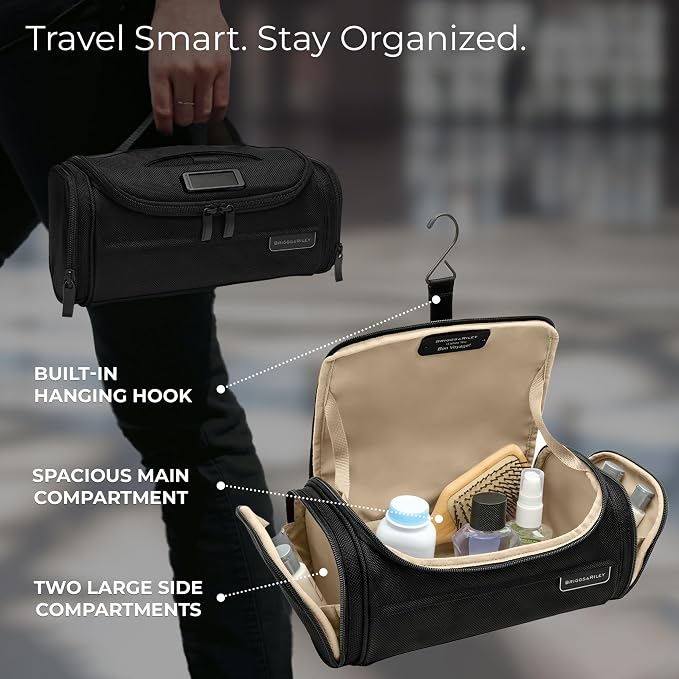 Briggs & Riley Toiletry Kit - Travel Bags for Women & Men, Organizer for Vacation, Dopp Kit for Bathroom Accessories, Makeup, & Skincare - Image 3
