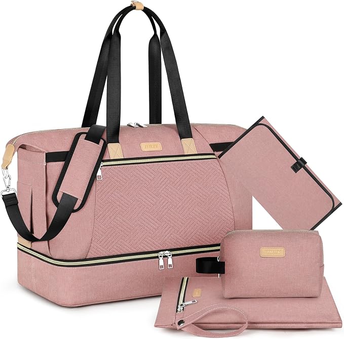 ITIEZY Diaper Bag Tote for Baby - Large Mommy Bag with Portable Changing Pad Pacifier Case, Hospital Bags Travel Baby Bag by ITIEZY