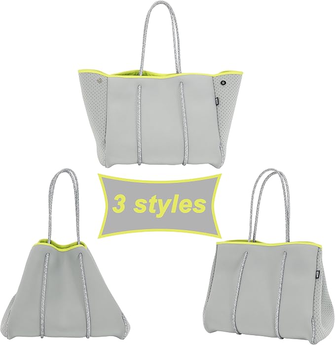 QOGiR Neoprene Multipurpose Beach Bag Tote with Inner Zipper Pocket … … … … - Image 6