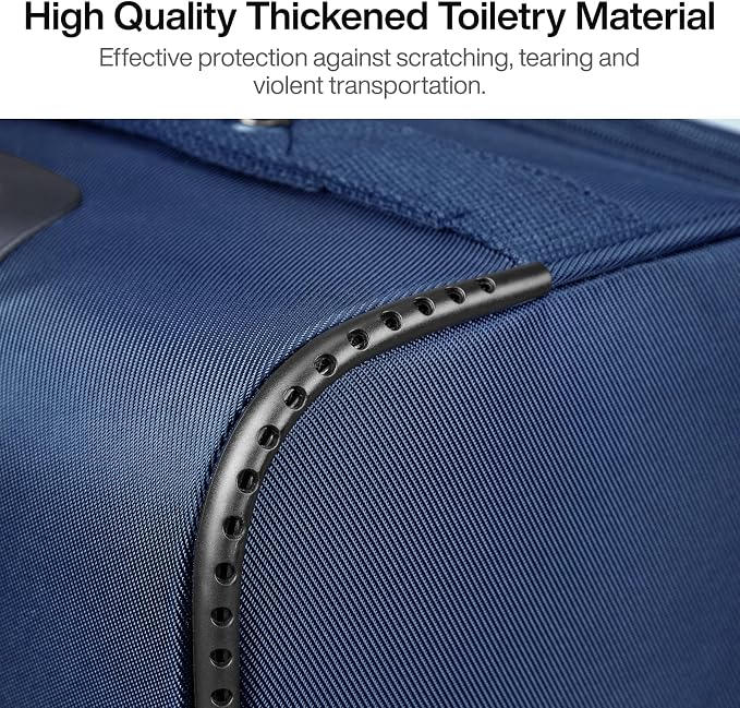 Hanke Luggage Sets 2 Piece Softside Expandable Luggage With Spinner Wheels TSA Lock,Travel Luggage Rolling Suitcase Checked Luggage Blue(20/28) - Image 3