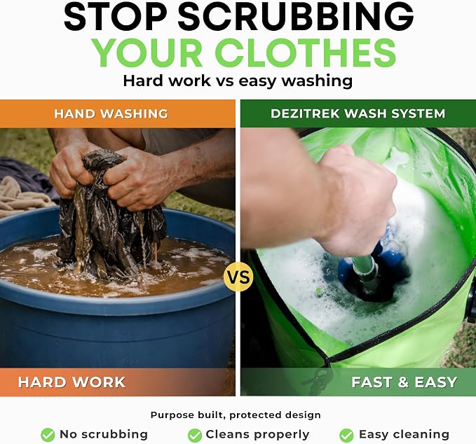Large Portable Washing Machine | Manual Clothes Washer | Wash real laundry loads without electricity. High-capacity manual washer for camping, caravans, RVs & travel. - Image 4