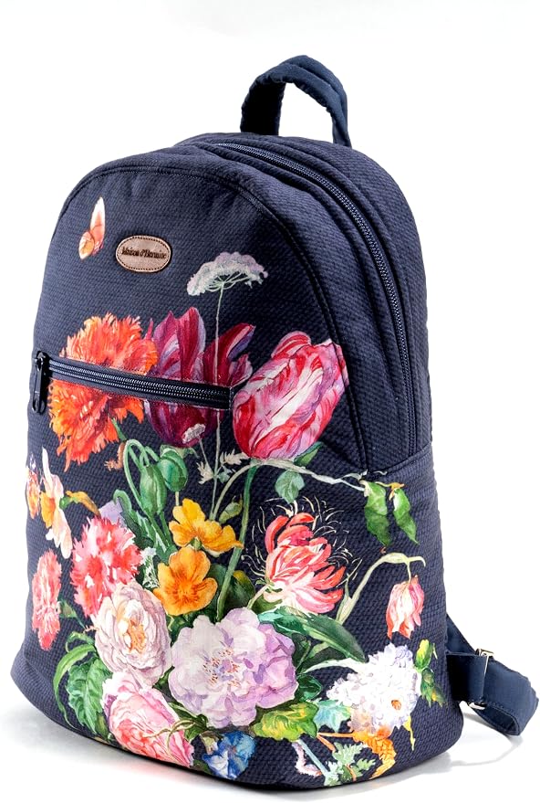 Maison d' Hermine Backpack for Women Men Cotton Shoulder Multipurpose Rucksack with Small Pouch Lightweight Multi Pocket Bag for Travel Work Beach Perfect for Spring Summer (Masterpiece) - Image 9
