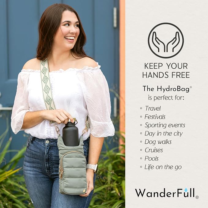 WanderFull Original HydroBag Crossbody Water Bottle Holder with Phone Pocket, Fits Water Bottles up to 32 oz - Image 8