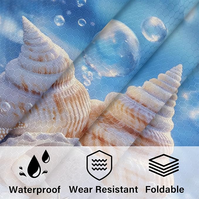 Seashell Compressible Packing Cubes for Suitcase 6 Set Lightweight Expandable Compression Packing Travel Luggage Organizer - Image 5