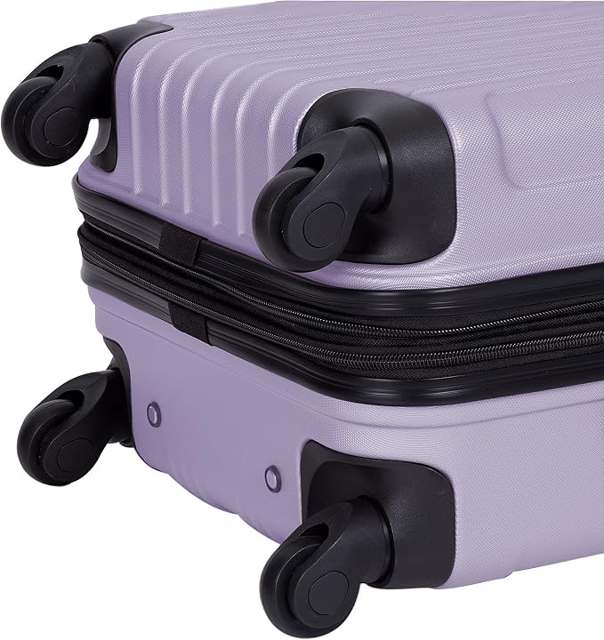 Travelers Club Midtown Hardside 4-Piece Luggage Travel Set, Lilac - Image 8
