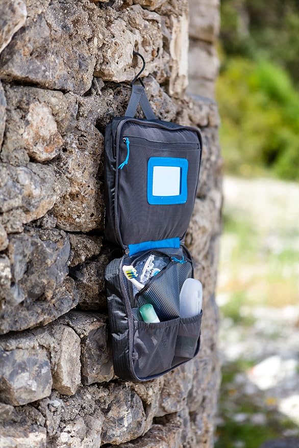 Lifeventure Wash Bag for Men & Women Water-Resistant Travel Hanging Wash Bag with Mirror and Dry/Wet Separation Pockets - Image 5