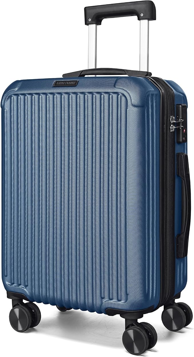 LIGHT FLIGHT Carry On Luggage 22x14x9 Airline Approved, Royal Blue | Airline Approved, Hard Shell with Wheels, Expandable Hardside, Lightweight, TSA Lock by LIGHTFLIGHT
