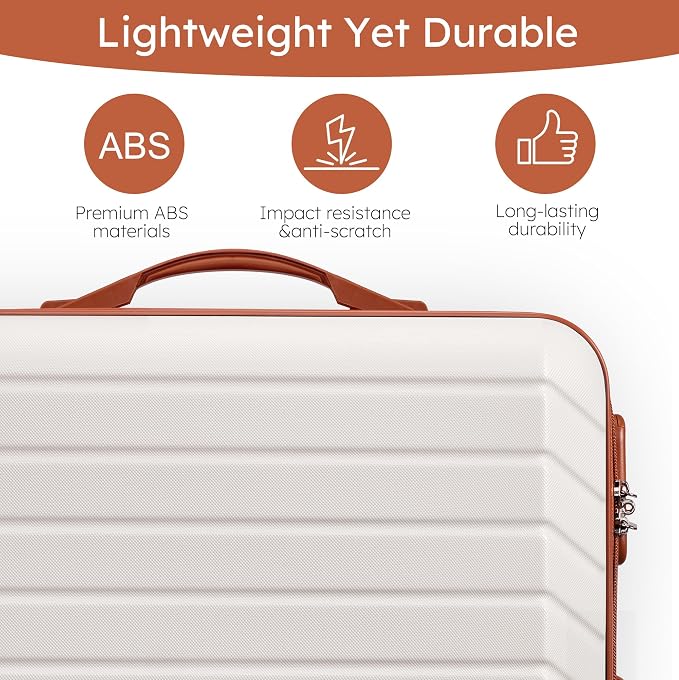 (32″, 28″, 24″, 20″)11 Piece Travel Luggage Sets for Women, 4 Piece Hardshell Suitcase Set, 20inch Carry on Luggage with Wheels, 24inch 28inch 32inch Checked Luggage with 7PC Organize Bags - Image 7