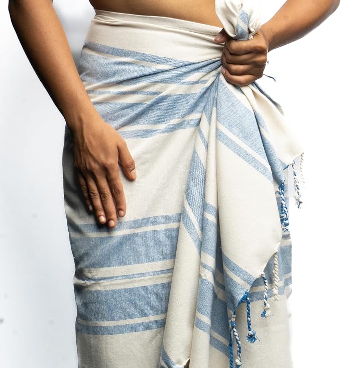 Salt Earth Cotton Turkish Beach Towel, Set of 3, 36"x72", Soft, Quick Dry, Sand Resistant, Absorbent Towels for Bathroom, Home, Travel, Pool, Spa, Bath, Swim - Beach Towels Oversized, Olive/Brick/Blue - Image 8