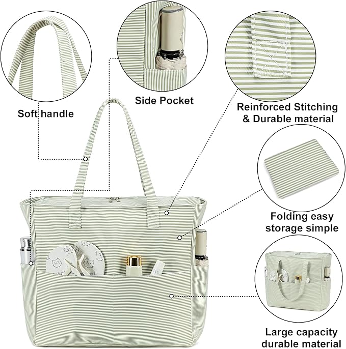Bluboon Waterproof Beach Tote Pool Bags for Women Ladies Extra Large Carry On Bag With Wet Compartment for Weekender Travel - Image 6
