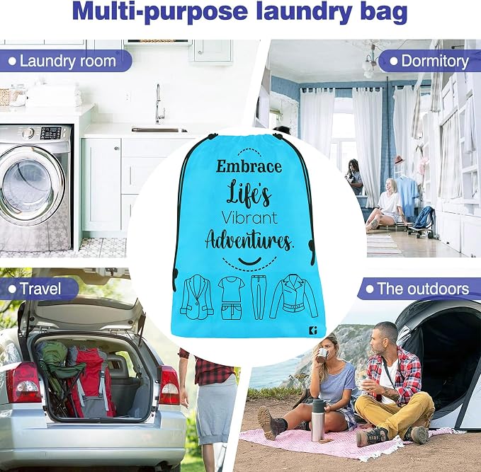Kuber Industries Pack of 3 Cloth Storage Bag | Non-Woven Storage Organizer | Garments Cover for Laundry | Travel Storage Organizer for Clothing | Travel Cloth Carrying Bag | Medium | Sky Blue - Image 6