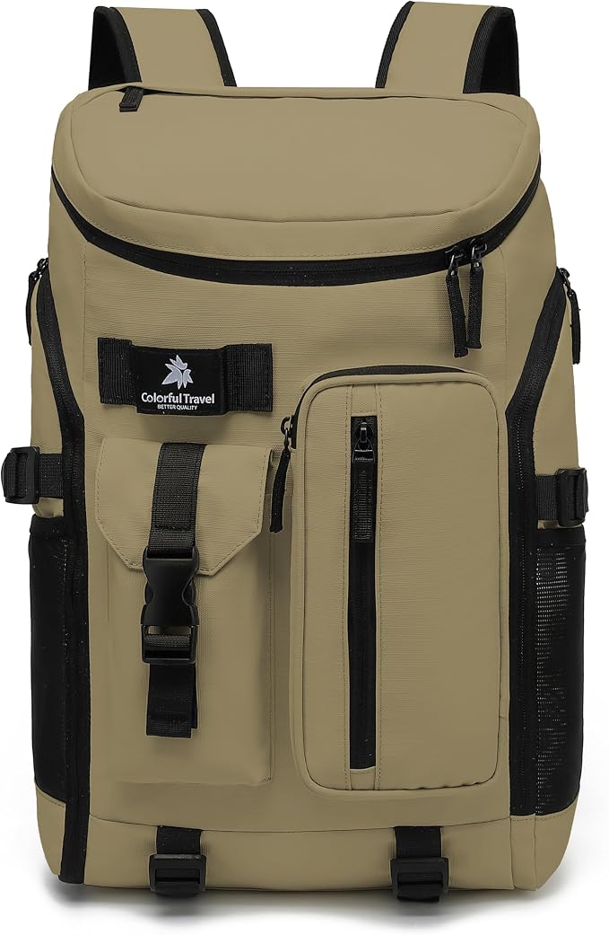 Kalesi Gym Duffle Tennis Bag Backpack 4-Way Waterproof with Shoes Compartment for travel Sport Hiking laptop (Wood color) by Kalesi