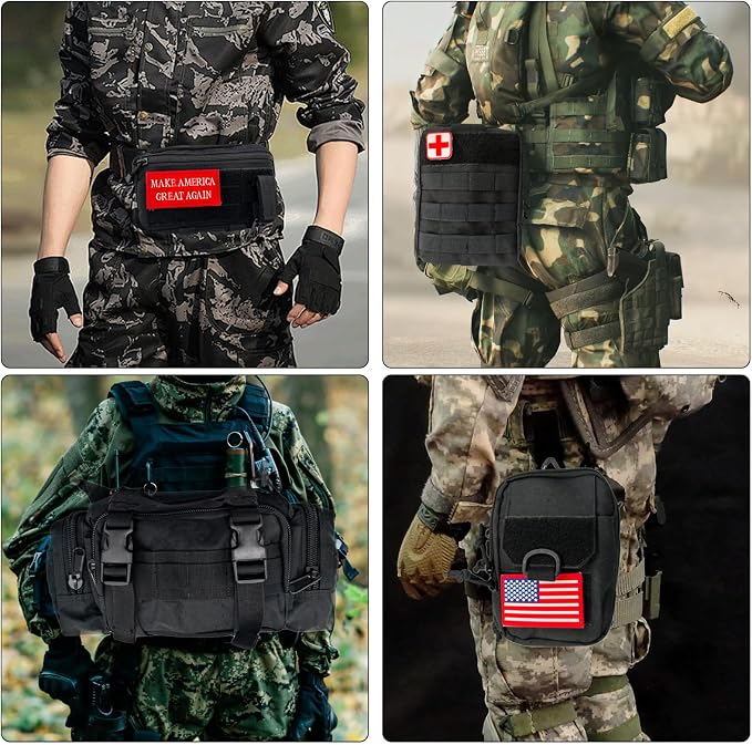 Tactical Car Seat Back Organizer,Tactical Molle Seat Back Organizer with 5 Detachable Molle Pouch,Velcro Label Can Be Removed,Universal Fits for Car Truck Jeep Vehicle - Image 6