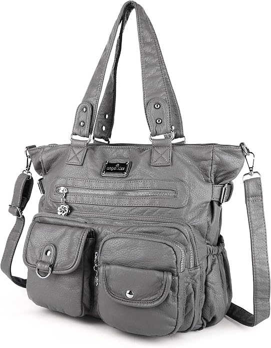 Angelkiss Purses Handbags for Women PU Tote Satchel Bags for Women Pockets Shoulder Bags… | PU - Image 7
