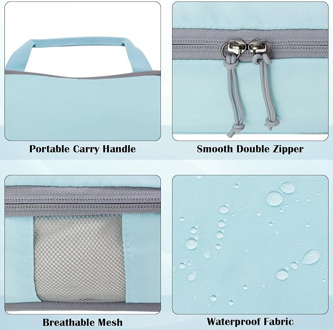 Extra Large Compression Packing Cubes for Travel Essentials, 2 Set Expandable Travel Cubes for Packing Compression Bags Luggage Suitcase Organizer, Blue - Image 3