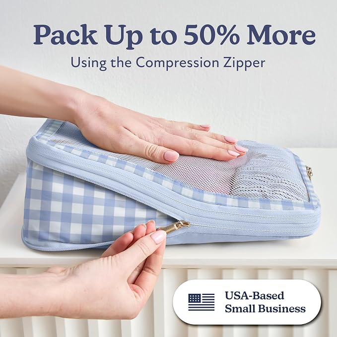 Vandel Space-Saving Compression Packing Cubes for Women, Men, 6-Pack Compressible Carry On Suit Case Organizer Luggage Packing Cubes for Travel Compression Organizer Bags for Luggage, Suitcase Cube - Image 2