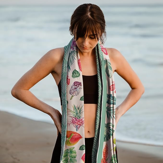 Hero Microfiber Large Beach Towel Compact for Travel (Jungle Garden, 40" x 72") - Image 5